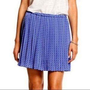 BANANA REPUBLIC Pleated Lined Pull On Periwinkle Skirt